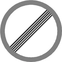 Biển số DP.135 "Hết tất cả các lệnh cấm"