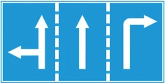 Biển số R.411 "Hướng đi trên mỗi làn đường phải theo"